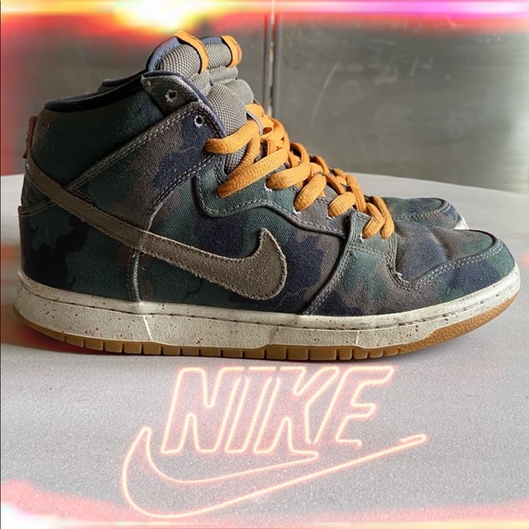 nike dunk sb high fiveoneo camo